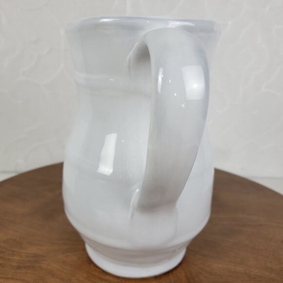 ARHAUS TABLE Water Pitcher 8" White Pottery Ceramic Vase Home Kitchen Portugal - Picture 8 of 16